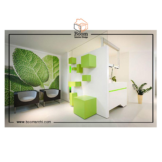 تاثیر رنگ سبز در طراحی داخلی مطب